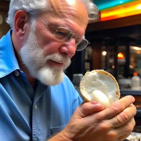 60-летний Майк МакГенри нашел жемчужину в устрице в ресторане Нью-Джерси: редкость или обман?